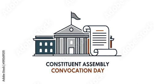 Constituent Assembly Convocation Day Building government building flag