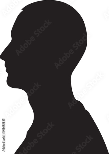 Silhouette of a Man: A stark, minimalist silhouette of a man's profile, offering a sense of anonymity and contemplation.