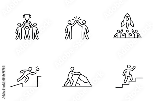 Vector featuring icons that represent social movement diversity and justice