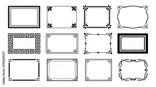 Decorative ornamental frames, and borders for design projects