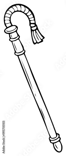 Cartoon outline of an ancient Egyptian shepherd's crook and flail symbol