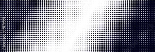 Half tone dot pattern background with gradient texture and fade effect. Vintage abstract black grunge background.	
