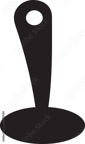 Silhouette vector graphic of a ladle, perfect for culinary or kitchen-related designs, available on a transparent background for versatile use