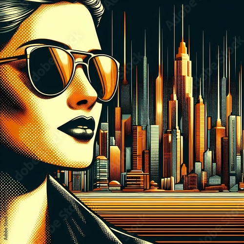 sunglasses woman big city