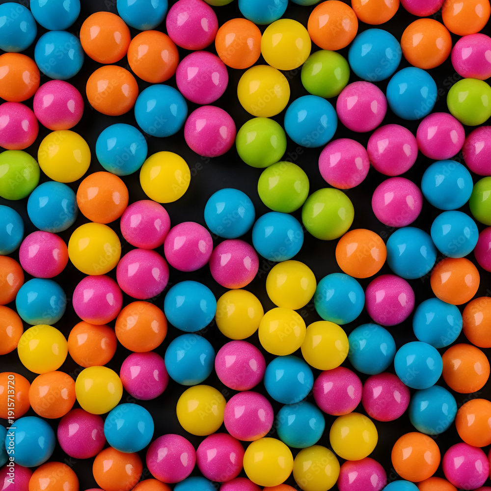 Obraz premium Bolas de gominolas o chicle de colores.