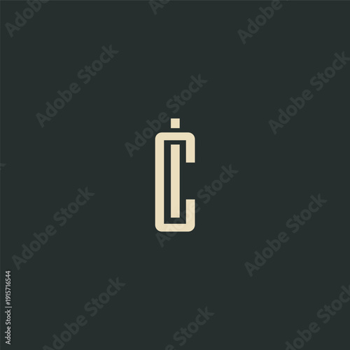 CI Monogram Logo Design With Modern Typography For Brand Identity And Corporate Use