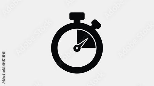 Modern stopwatch icon for timing and speed concepts