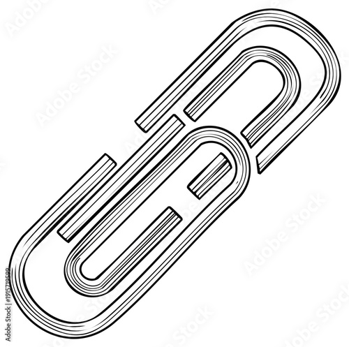 Illustration of two metal paperclips linked together