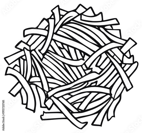 Hand Drawn Fries Illustration French Fries Food Crispy Potato Snack Simple