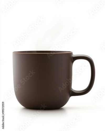 Wallpaper Mural Warm coffee cup with steam rising on a white background during morning time Torontodigital.ca