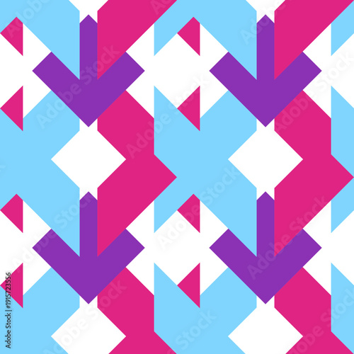 Geometric Pattern with Arrows and Shapes