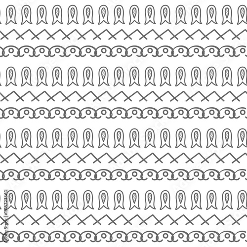 Seamless tribal pattern. Small geometric pattern. Pattern of freely drawn lines and shapes.