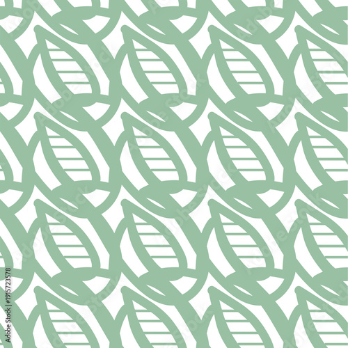 Seamless Pattern of Stylized Leaves
