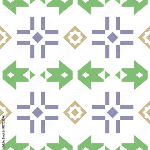 Geometric Pattern with Abstract Shapes