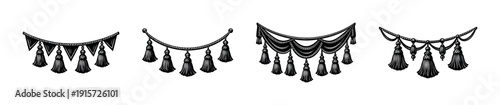 Decorative tassel garlands set