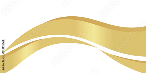 gold wave curve, golden wave corner shape for element, stripes ribbon golden graphic, striped gold. eps 10