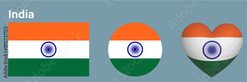 set India flag icon vector illustration sign 