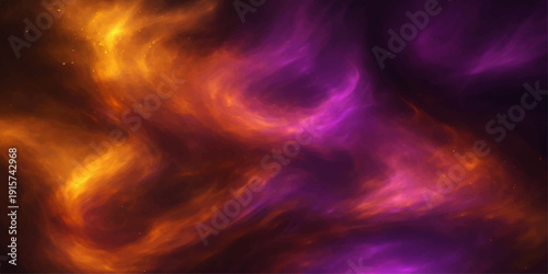 Vibrant abstract background blending red and blue textures with motion patterns of smoke and clouds in a dark space featuring fire light and storm weather design