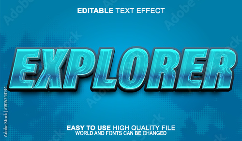  Explorer Adventure Travel Discover Journey Vector Fully Editable Smart Object Text Effect