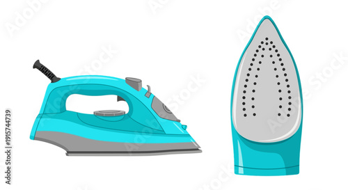 Two irons, one open and one closed, displayed side by side on a plain background from a straightforward viewpoint