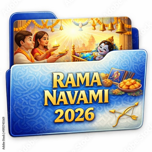 Folder icon illustration Rama Navami 2026
