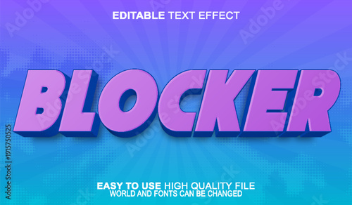  Blocker Defense Guard Barrier Shield Vector Fully Editable Smart Object Text Effect