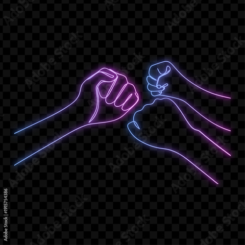 Neon Hands Connection