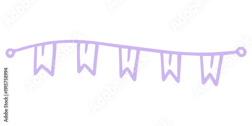 hand drawn party flags