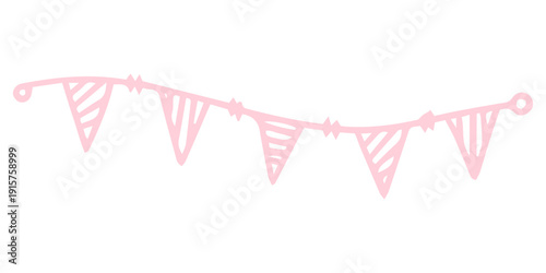 hand drawn party flags