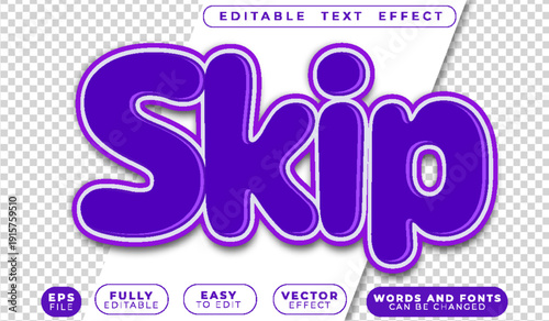  Skip Jump Hop Playful Fun Active Editable Vector Text File