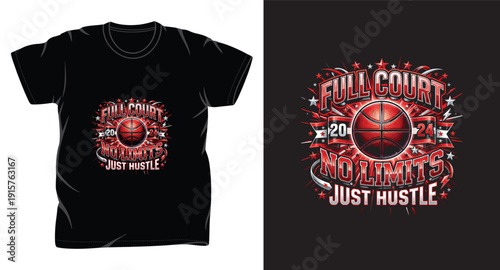 basketball graphic vector art t-shirt design print template