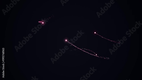 Glowing Pink Particle Trails on Dark Background ? Neon Motion Streaks