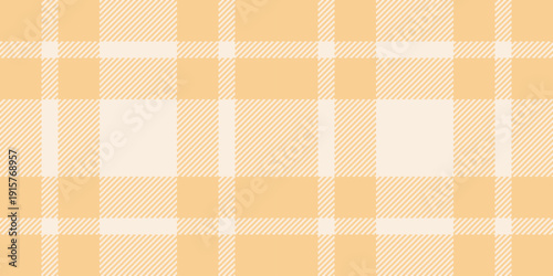 Dining fabric vector seamless, long tartan texture plaid. Graphic check pattern textile background in amber and light colors.