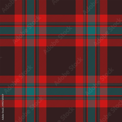 Choose pattern vector plaid, oriental tartan seamless check. Summer textile background fabric texture in red and dark colors.
