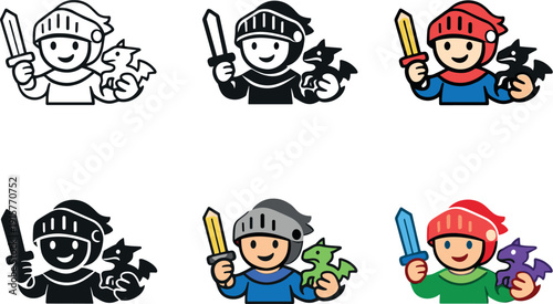 Role-playing play icon featuring a child with a toy or costume, symbolizing imaginative pretend play, creativity, and interactive
