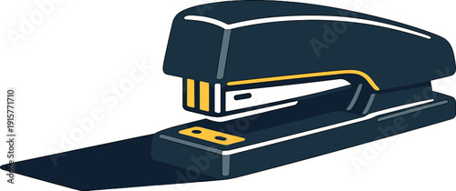 Stapler Silhouette Geometry. St apler silhouette object presented inup rightthreequ arter product pose with cle anmech anic all