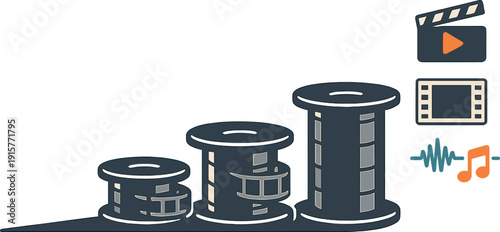 Thre adspool silhouette presented as aref ined up right product pose with cle ancr aft ic onl ines positi oned in the right third