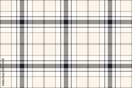 Gift paper tartan pattern vector, periodic check texture seamless. Female plaid background textile fabric in sea shell and white colors.