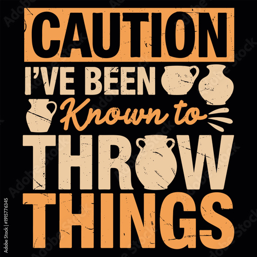 Funny Clay Artist Vintage Pottery T-shirt Design