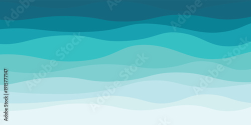 realistic green gradient paper cut wave abstract background
