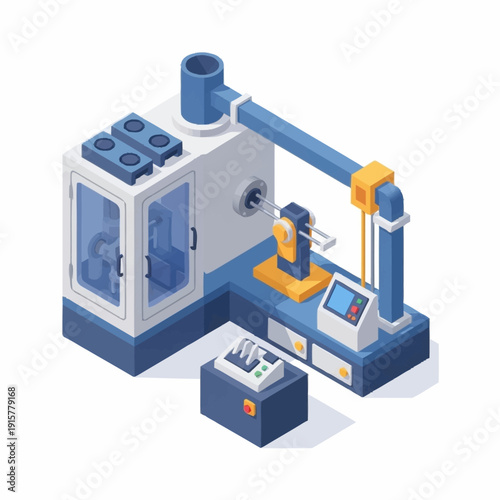 Industrial robotic arm machinery equipment for manufacturing and production.