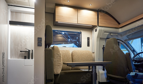 Interior of a camper van