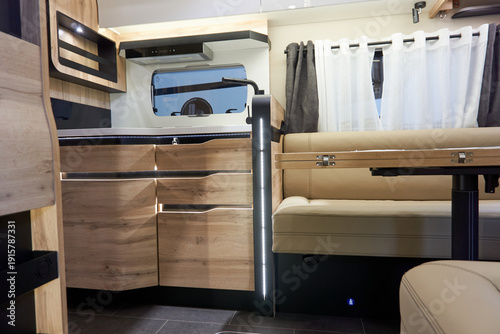 Interior of a camper van