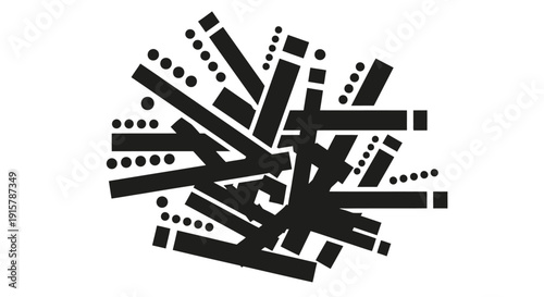 Braille dots forming a circular pattern on a white background.