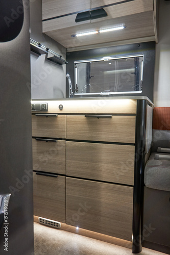 Interior of a camper van