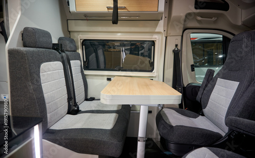 Interior of a camper van