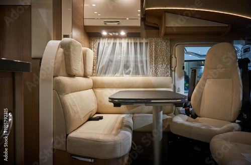 Interior of a camper van