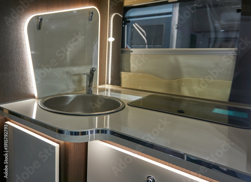 Interior of a camper van