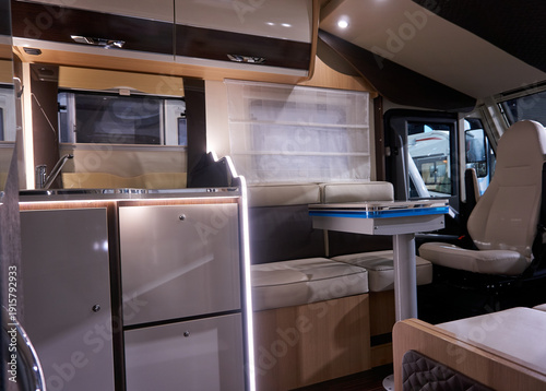 Interior of a camper van