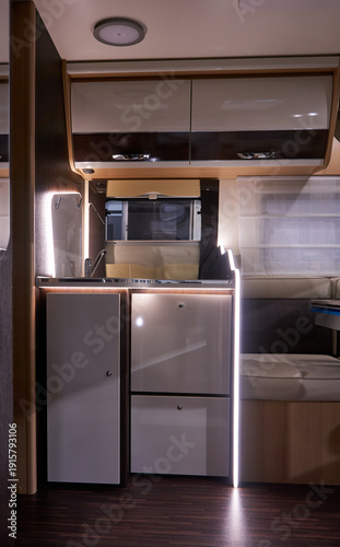 Interior of a camper van